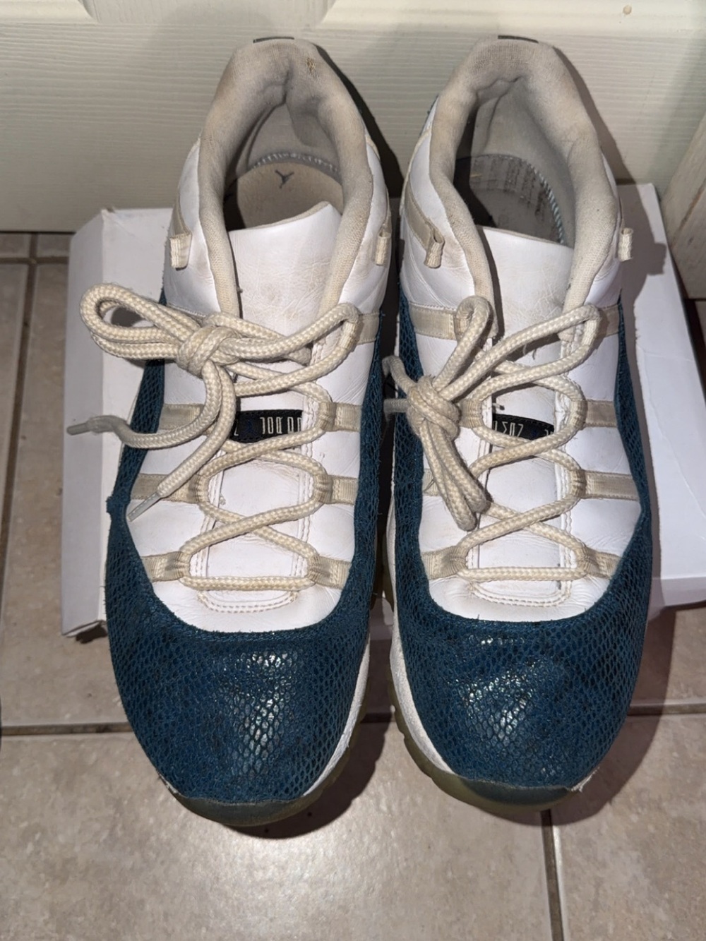 Air Jordan 11 Retro Low 'Navy Snakeskin' Size 14